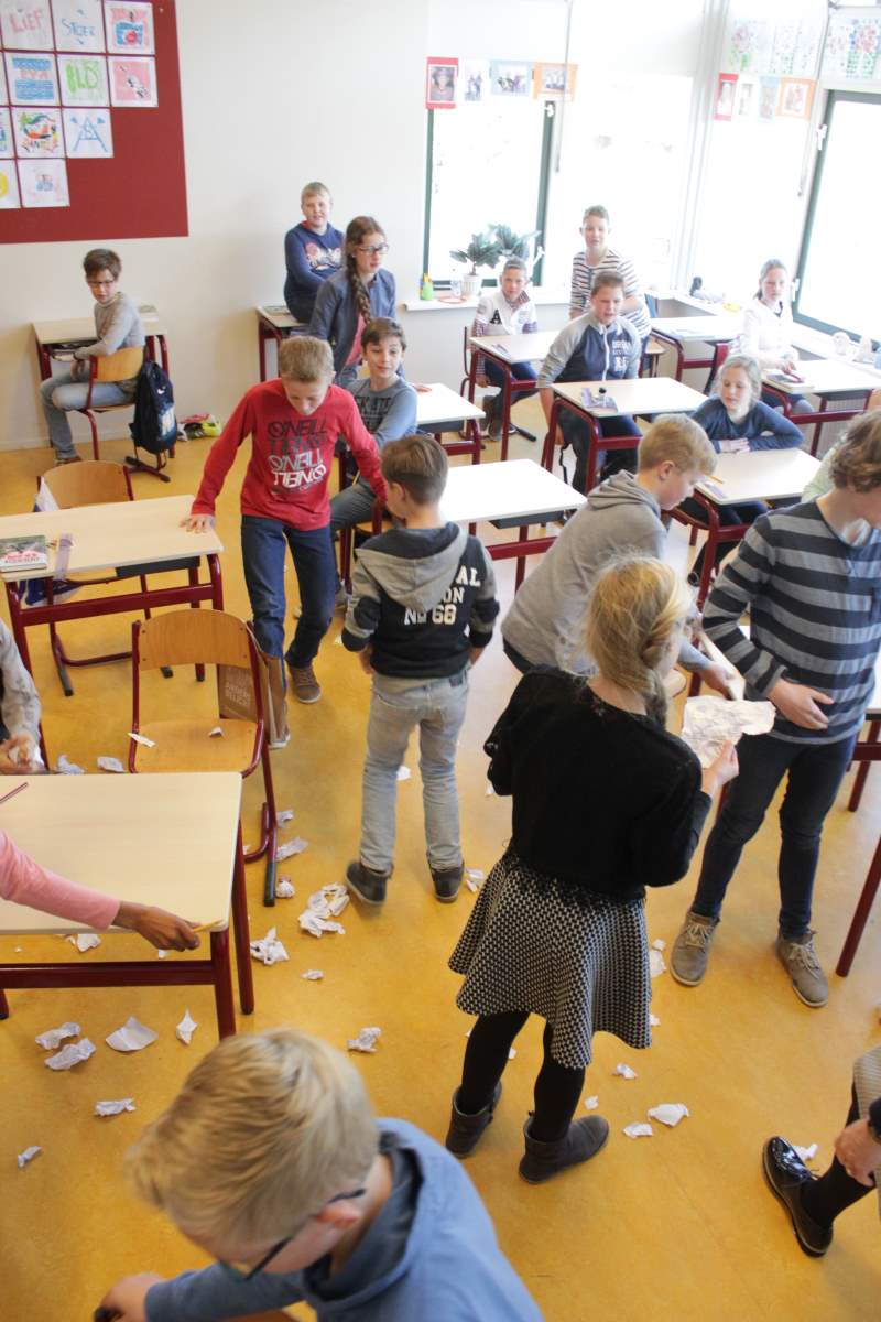 Stilte voor de Cito-toets op Calvijnschool Sliedrecht