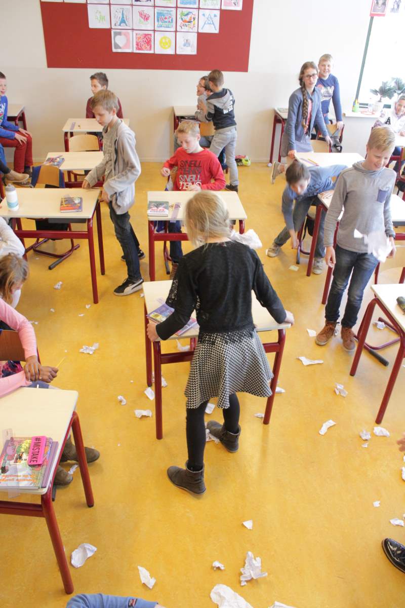 Stilte voor de Cito-toets op Calvijnschool Sliedrecht