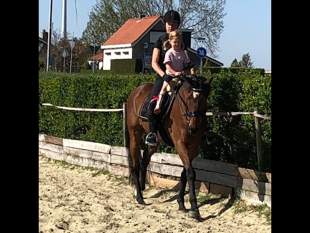 Paardenmeisje Mirthe (3) kan al paardrijden