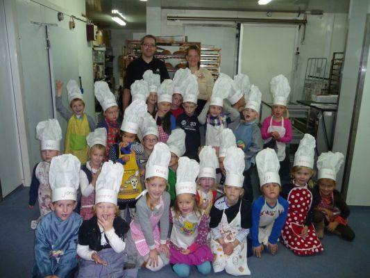 BOUBONI Schilderschort voor kinderen met 2 grote zakken voor kunst en handwerk, Wit