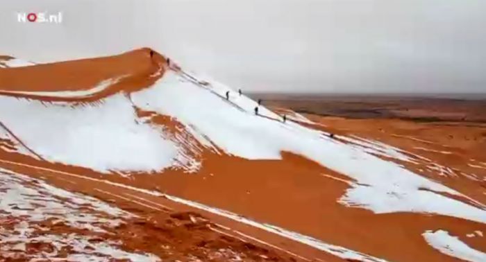 Sneeuw in de woestijn, kan dat?