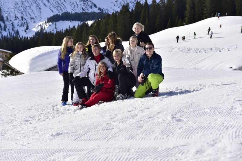 Koninklijke familie in de sneeuw!