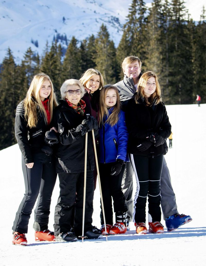 Koninklijke familie op vakantie in Lech