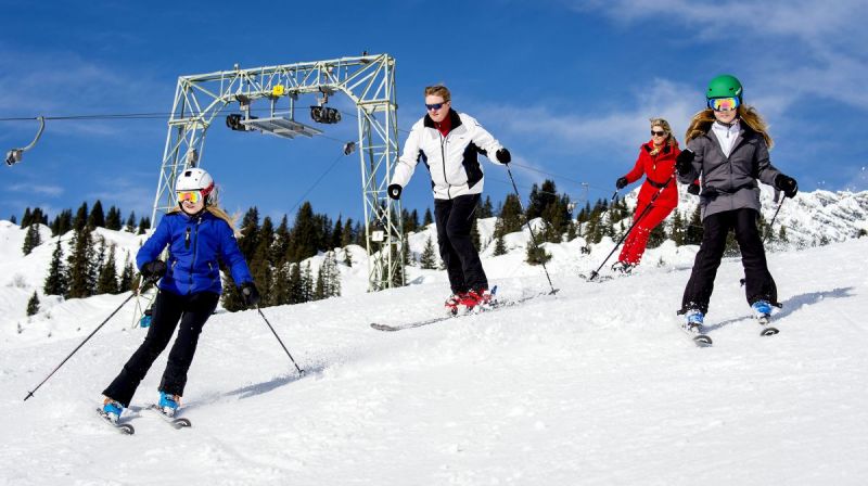 Koninklijke familie in de sneeuw!