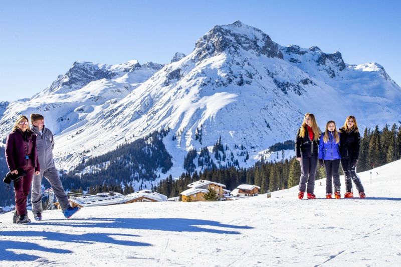 Koninklijke familie op vakantie in Lech