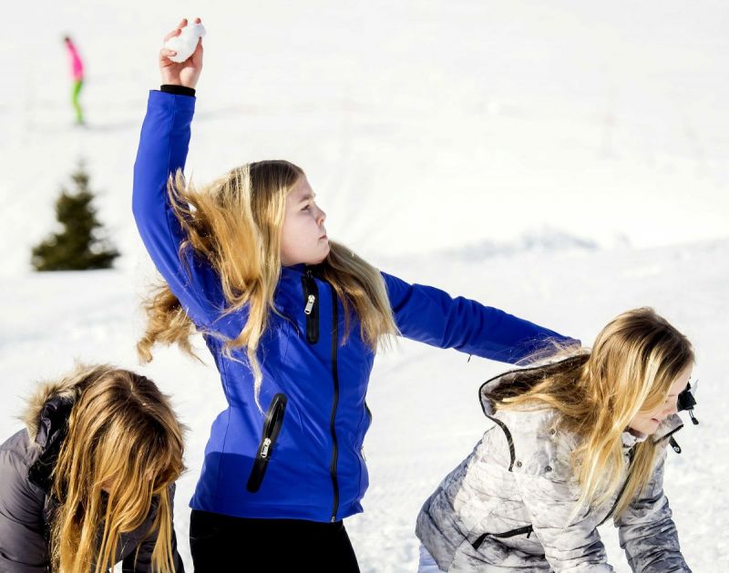 Koninklijke familie in de sneeuw!