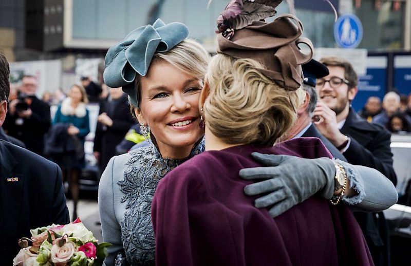 Koninginnen Máxima en Mathilde in Utrecht (fotoserie)
