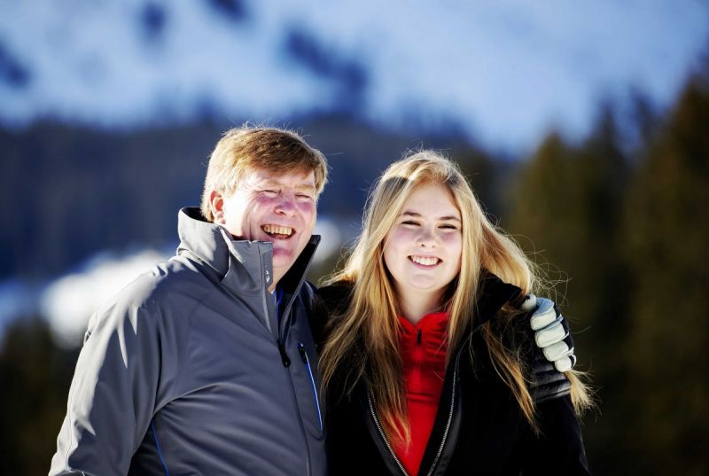Koninklijke familie op vakantie in Lech