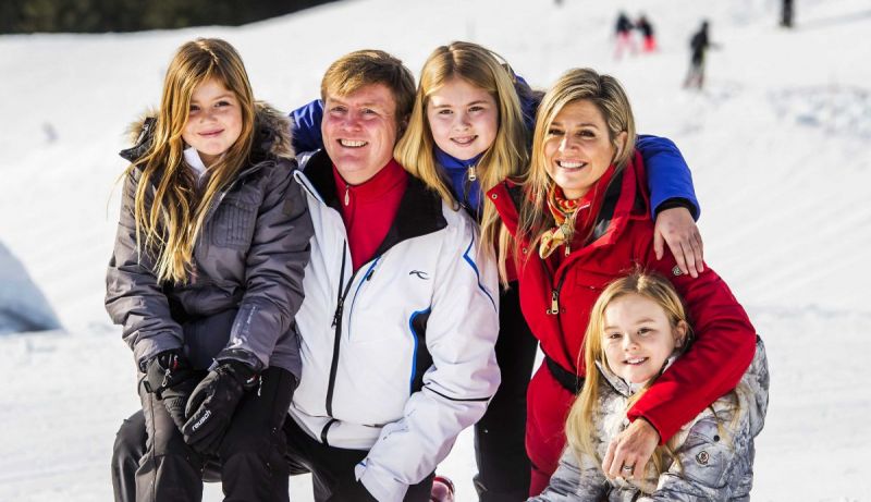 Koninklijke familie in de sneeuw!