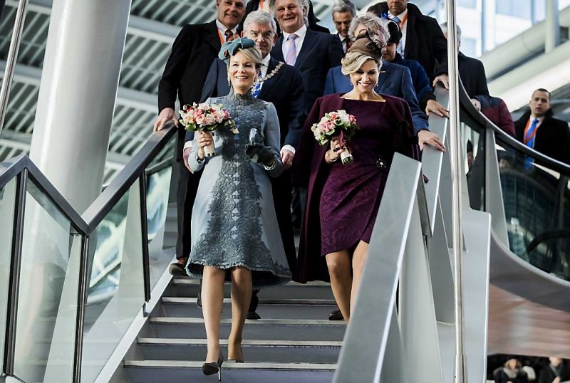 Koninginnen Máxima en Mathilde in Utrecht (fotoserie)