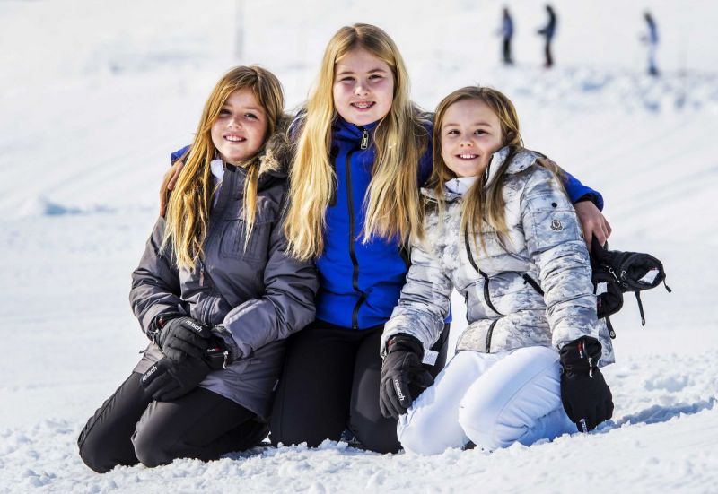 Koninklijke familie in de sneeuw!