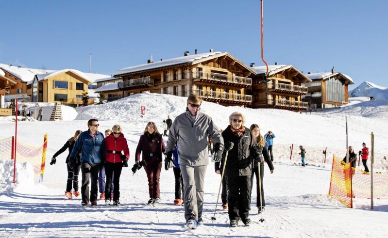 Koninklijke familie op vakantie in Lech