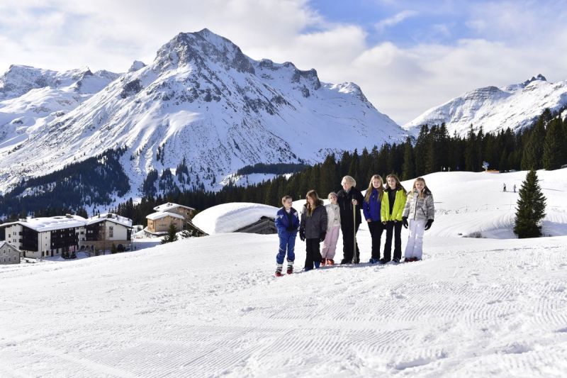 Koninklijke familie in de sneeuw!