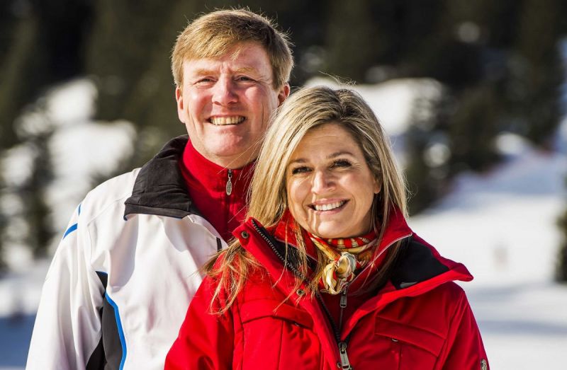 Koninklijke familie in de sneeuw!