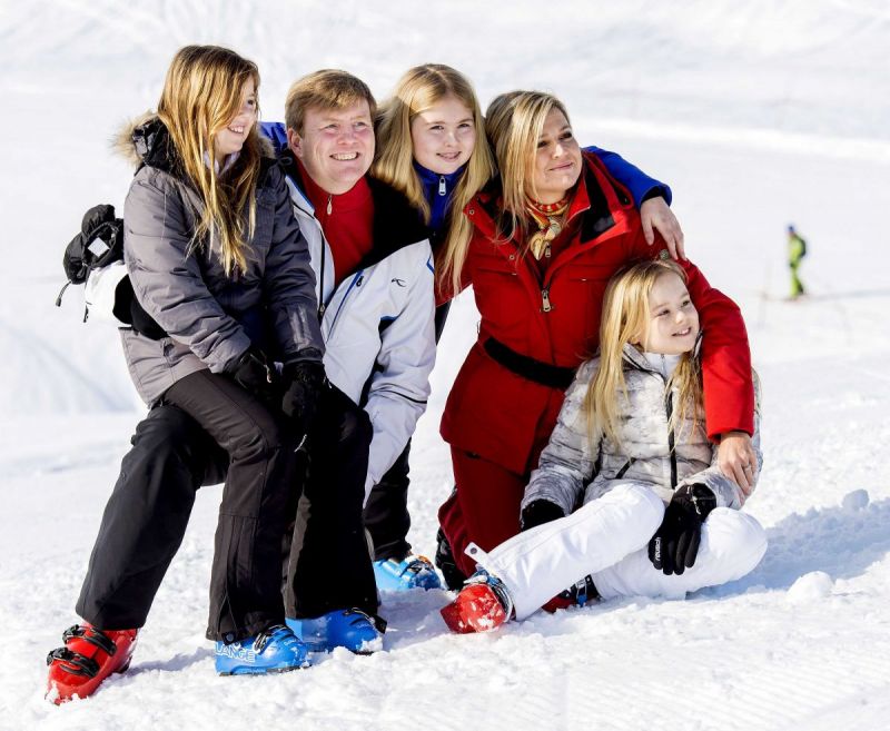 Koninklijke familie in de sneeuw!