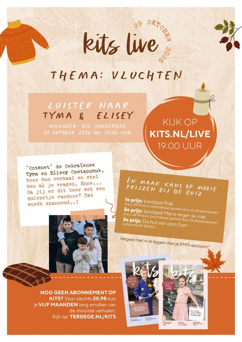 Kits Live 29 oktober D.V.!