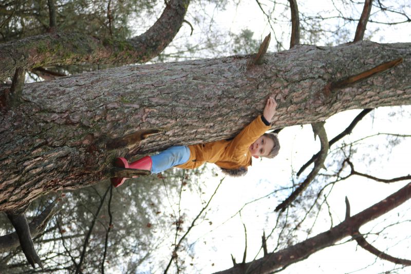 Rennen en stoeien in het Indianenbos