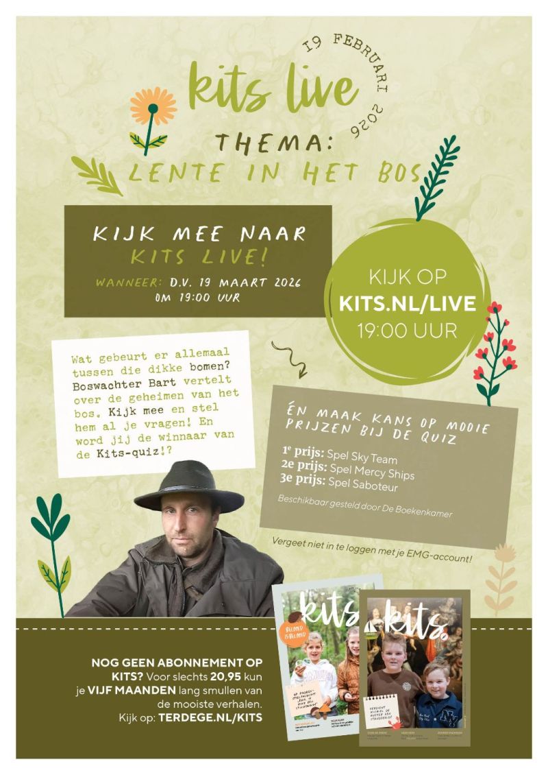 Kits Live 19 maart D.V.!