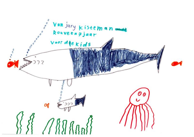 Heel veel haaientekeningen