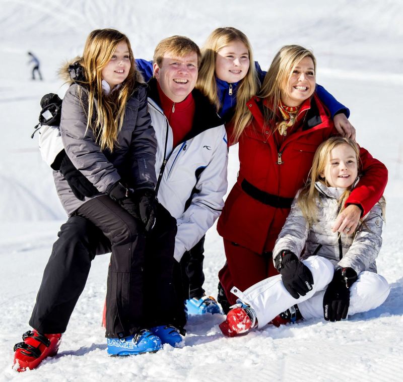 Koninklijke familie in de sneeuw!