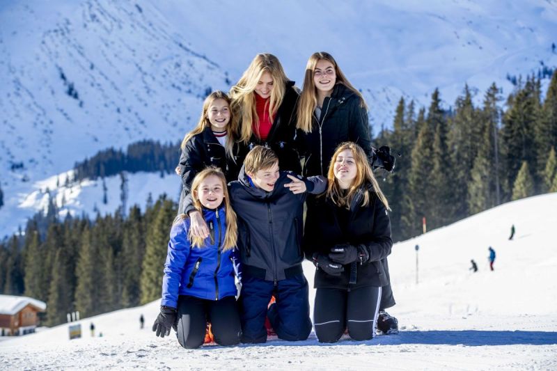 Koninklijke familie op vakantie in Lech