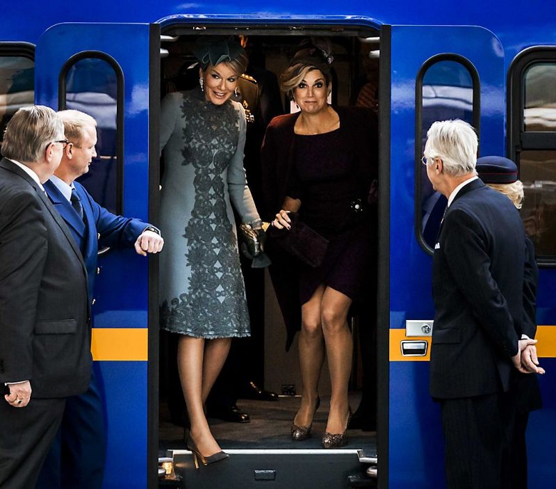 Koninginnen Máxima en Mathilde in Utrecht (fotoserie)