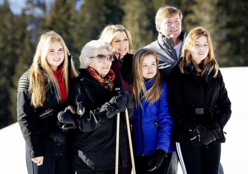 Koninklijke familie op vakantie in Lech
