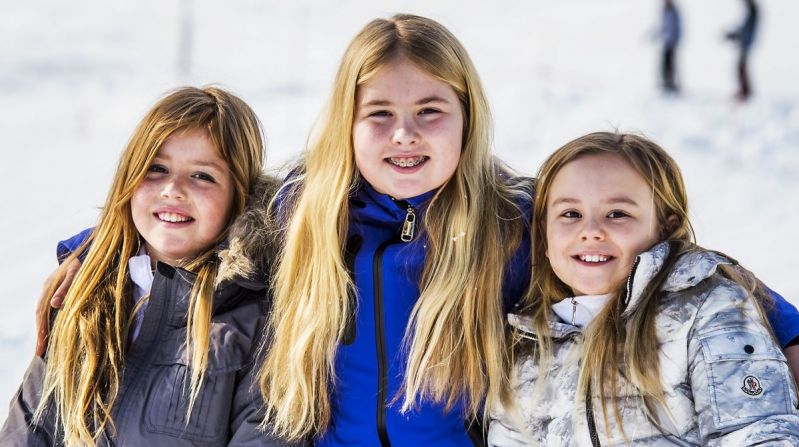 Koninklijke familie in de sneeuw!