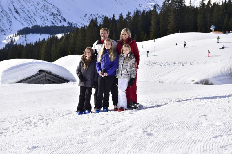 Koninklijke familie in de sneeuw!