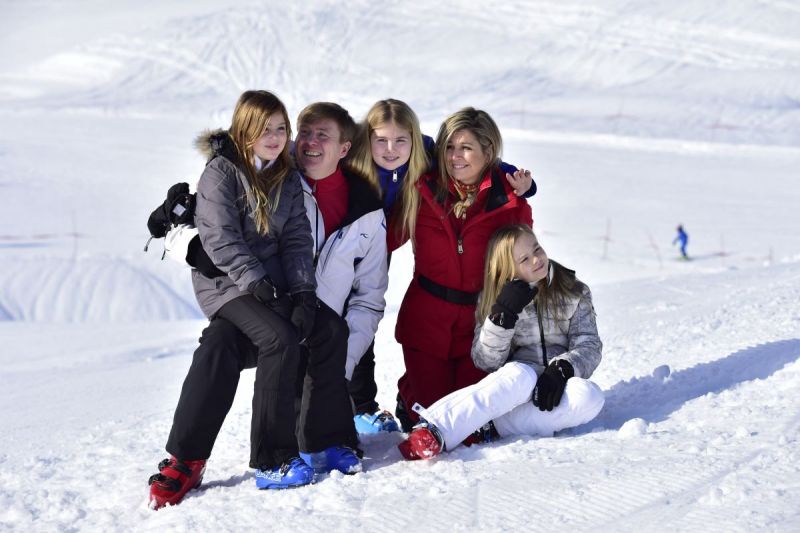 Koninklijke familie in de sneeuw!