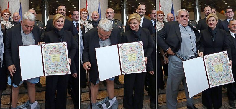 Broek zakt af tijdens fotomoment met de president