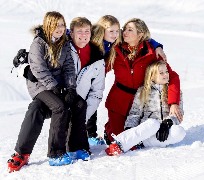 Koninklijke familie in de sneeuw!