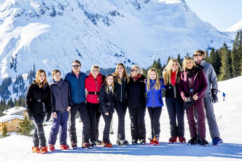 Koninklijke familie op vakantie in Lech