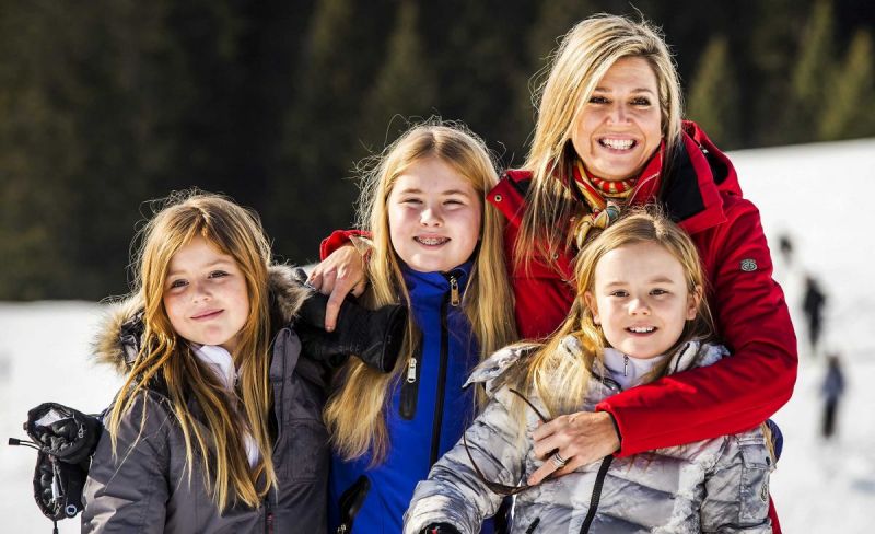 Koninklijke familie in de sneeuw!