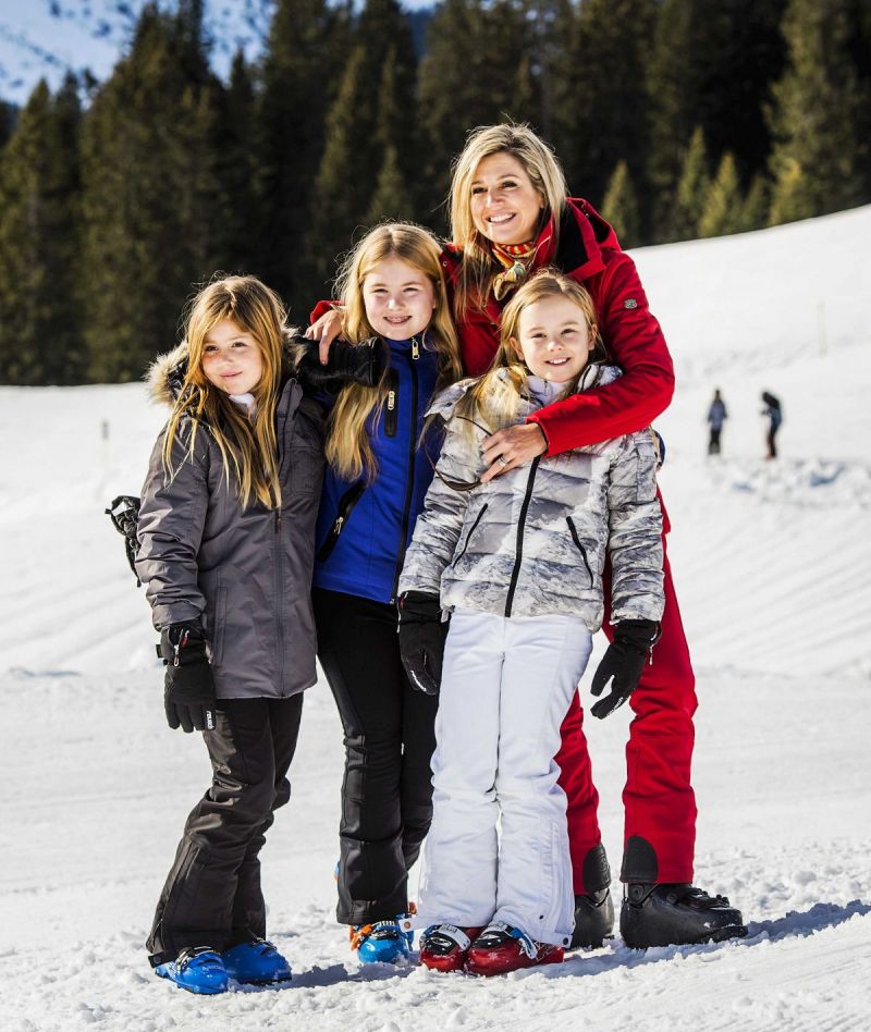 Koninklijke familie in de sneeuw!