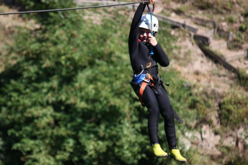 Luca vindt canyoning cool!