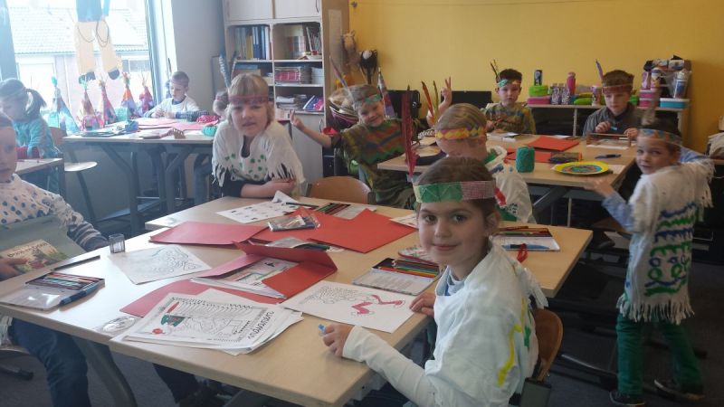 Projectweek over het Wilde Westen op school (fotoserie)