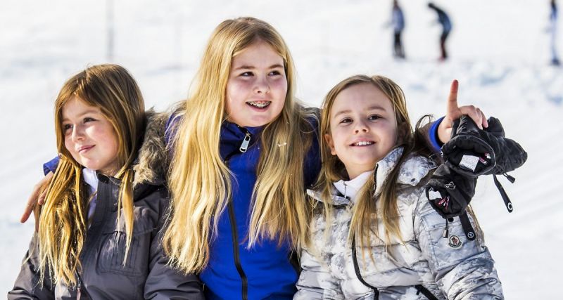 Koninklijke familie in de sneeuw!