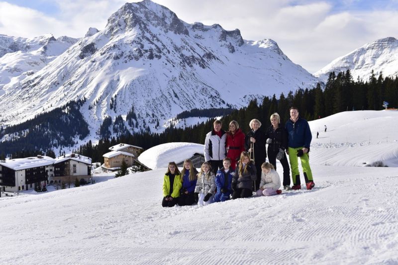 Koninklijke familie in de sneeuw!