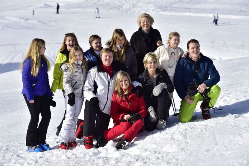 Koninklijke familie in de sneeuw!