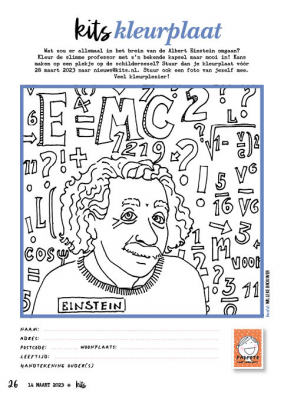 Kleurplaat Kits 13 - Einstein